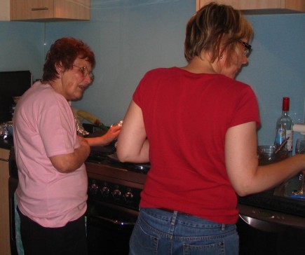 Cooking with mum. The joys of life in our household!